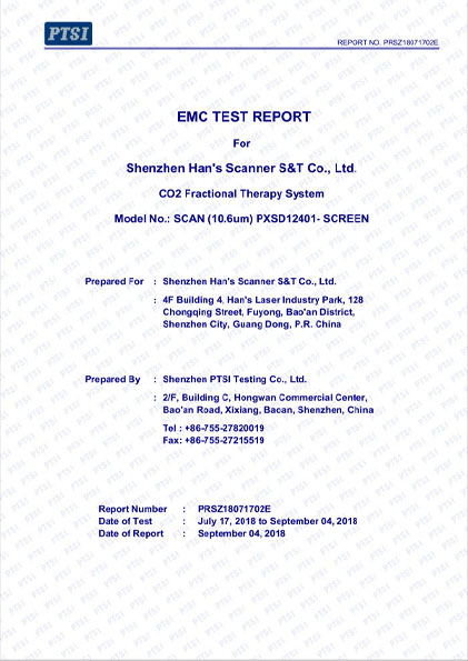 Hansscanner Management System Certificate